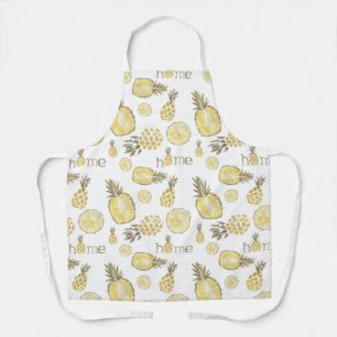 Country Home Farmhouse Pineapples Rustic Apron