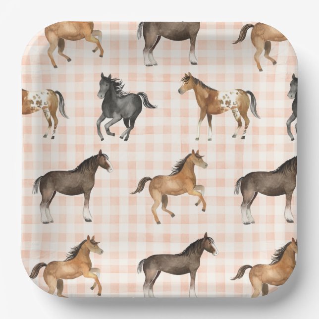 Country Horse Paper Plates (Front)