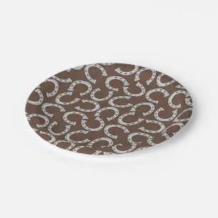Country Horse shoe pattern paper party napkins Plate