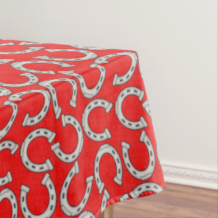Country Horse shoe pattern table cloth