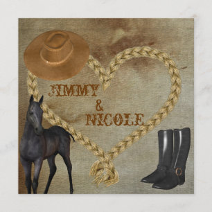 COUNTRY Horse WEDDING  INVITATION