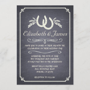 Country Horseshoe Wedding Invitations