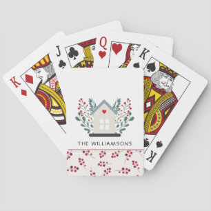 Country House and Berries Family Name  Playing Cards