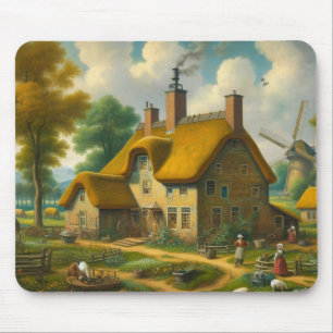 Country house mouse mat