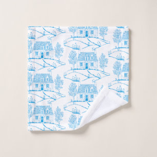 country house toile bath towel set