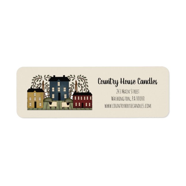 Country House Whimsical Craft Return Address  (Front)