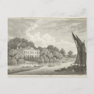 Country House with Lake and Boats Postcard