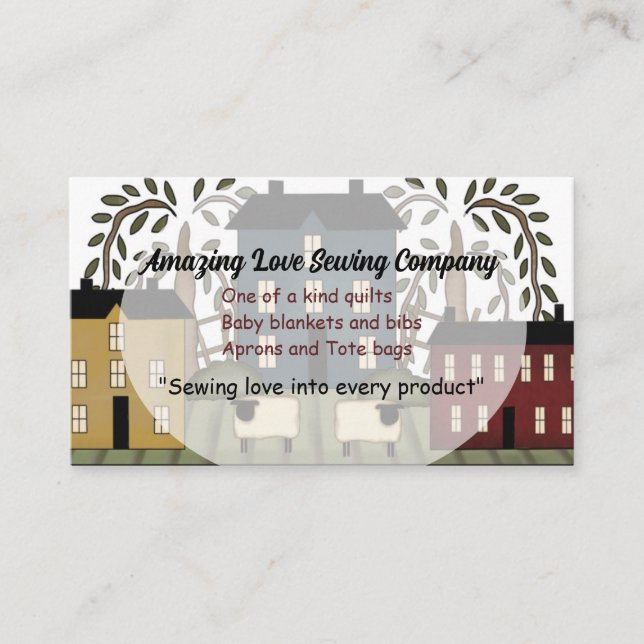 Country Houses Custom Business Card (Front)