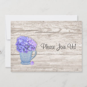 Country Hydrangea Wedding Invitation