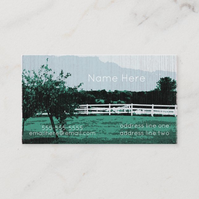 Country Illustration Business Card (Front)