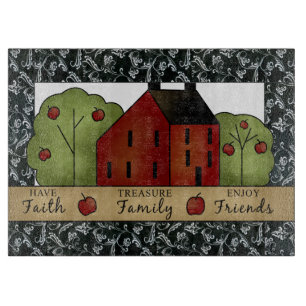 Country Inspirations glass cutting board