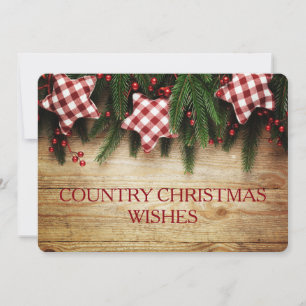 Country Inspired Christmas Card 2-sided Photo Card
