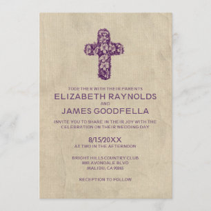 Country Iron Cross Wedding Invitations