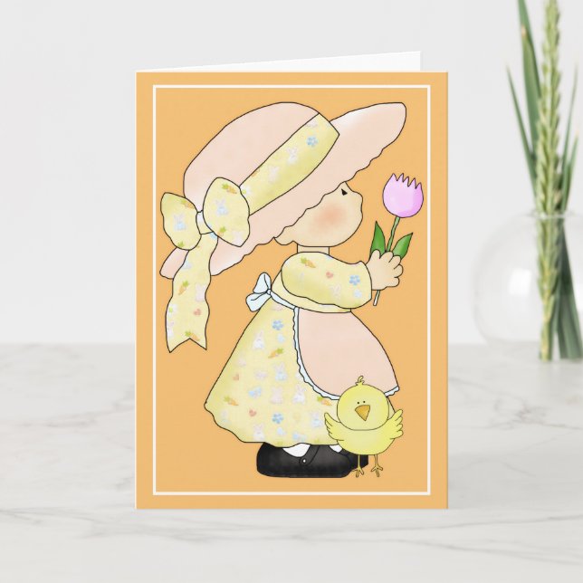 Country Kids Easter Time d5 Easter Greeting Card (Front)