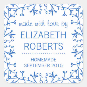 Country Kitchen Blue and White Canning Labels