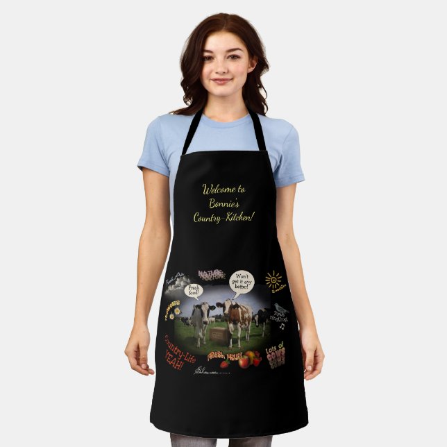 Country-Kitchen (customisable)  Apron (Worn)