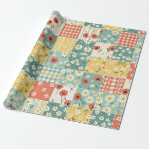 Country Kitchen Floral Pattern Wrapping Paper