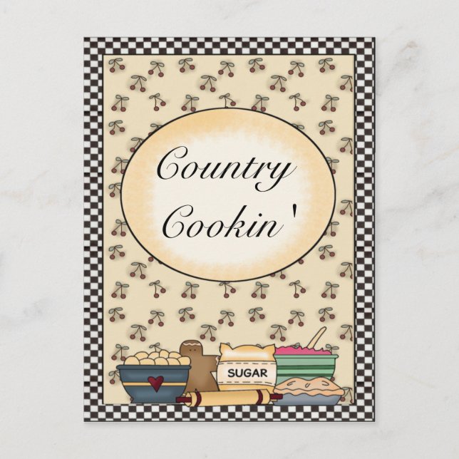 Country Kitchen Recipe Cards (Front)