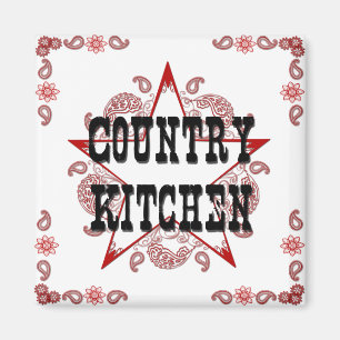 Country Kitchen Red Magnet