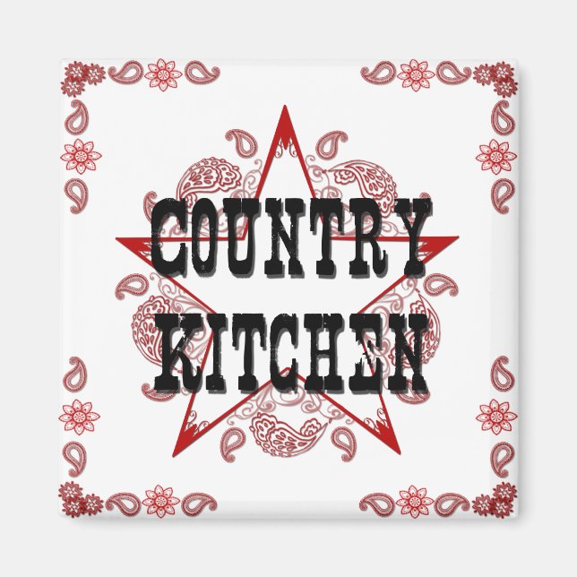 Country Kitchen Red Magnet (Front)