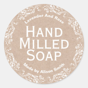 Country Kraft Paper Hand Milled Soap Labels