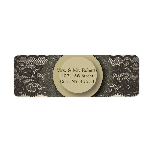 Country lace floral damask vintage wedding (Front)