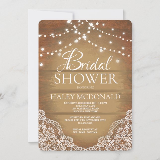 Country Lace Invitation (Front)