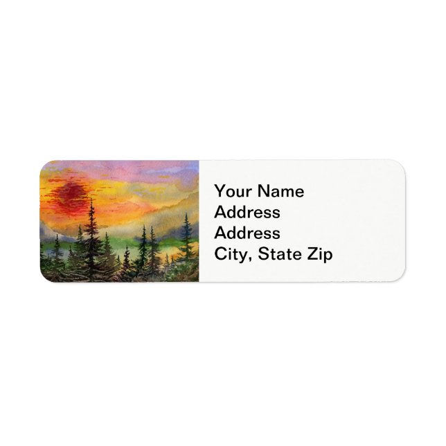 Country landscapes and scenic views sunset trees. (Front)