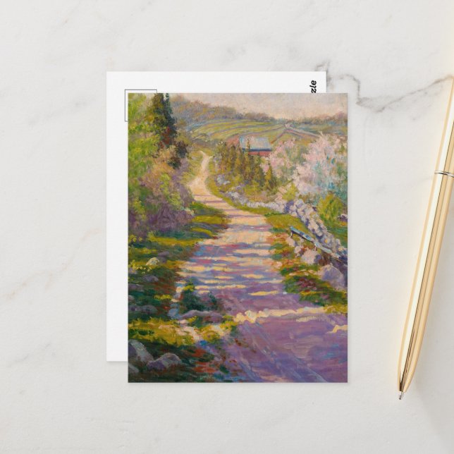 Country Lane by Newell Convers Wyeth Postcard (Front/Back In Situ)