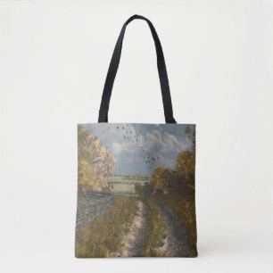 Country Lane in Fall Tote Bag