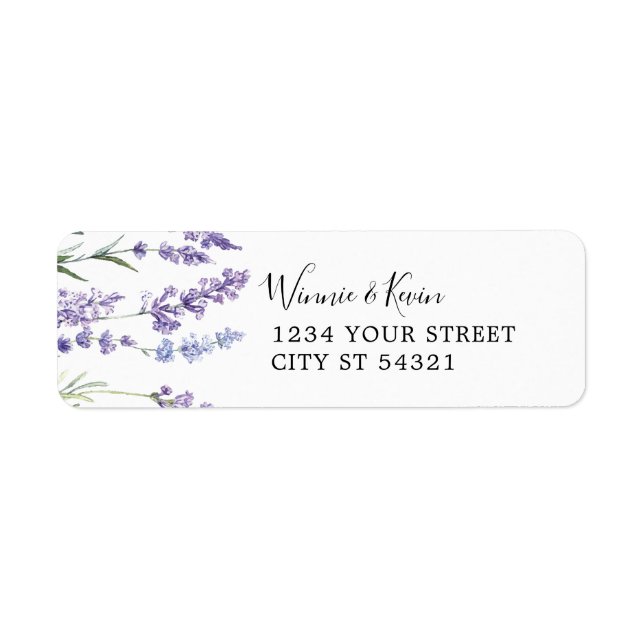Country Lavender Address Labels (Front)