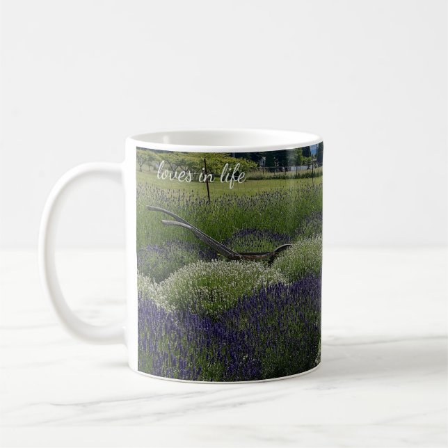 Country Lavender Patch Coffee Mug (Left)