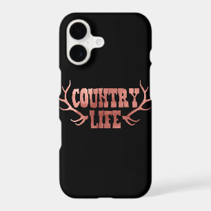 Country Life Antlers Peach Rose Gold Glam