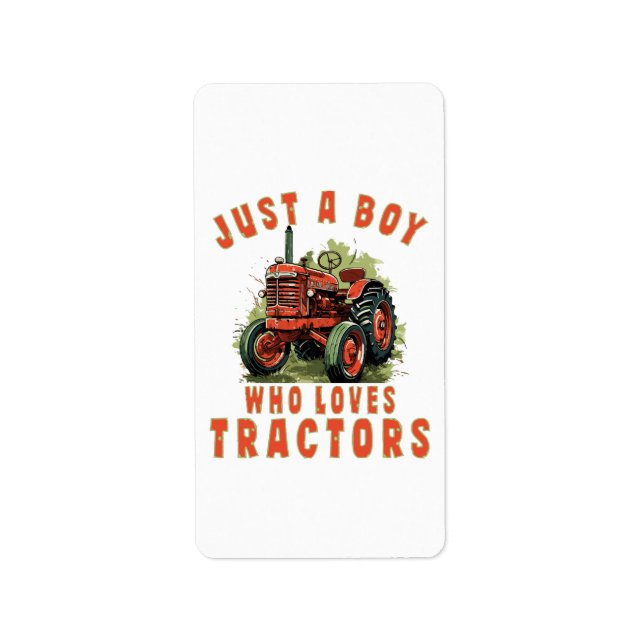 Country Life Boy who loves tractors Label (Front)