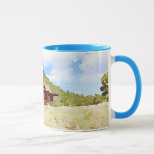 Country Life Cabins Watercolor Mug
