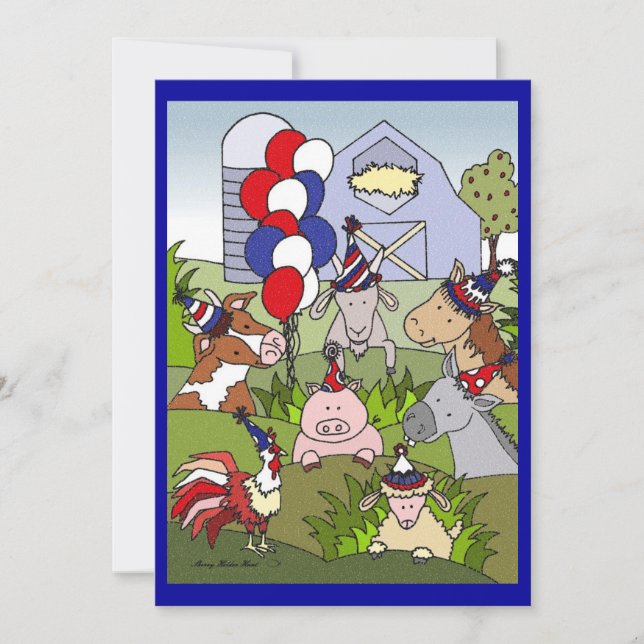 Country Life Celebration Americana Invitation (Front)