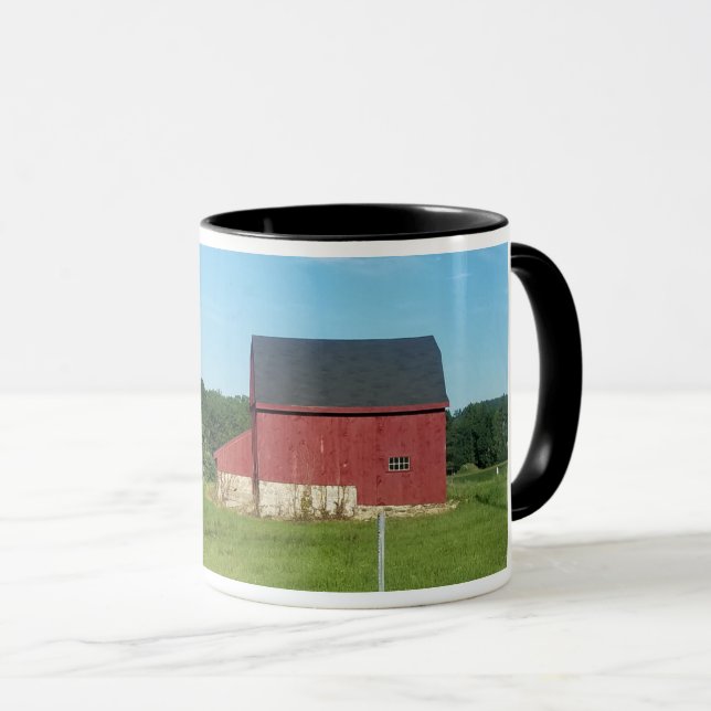 Country Life Red Barn Coffee Mug (Front Right)