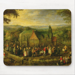 Country Life with a Wedding Scene Mouse Mat