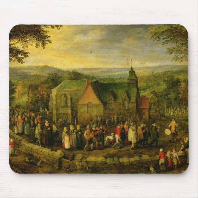 Country Life with a Wedding Scene Mouse Mat (Front)