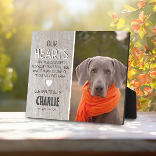 Country Light Rustic Wood Pet Photo Memorial Plaque