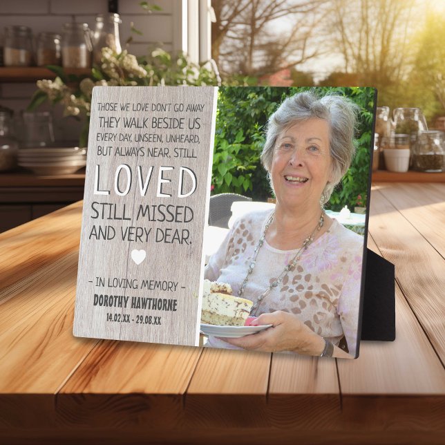 Country Light Rustic Wood | Photo Memorial Plaque (Creator Uploaded)