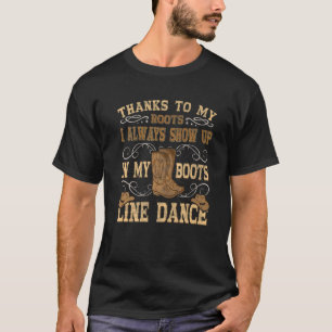Country Line Dance Apperal Woman Cowgirl Boots Lin T-Shirt