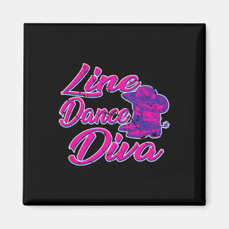 Country Line Dancer Diva Women Gift Line Dancing  Magnet