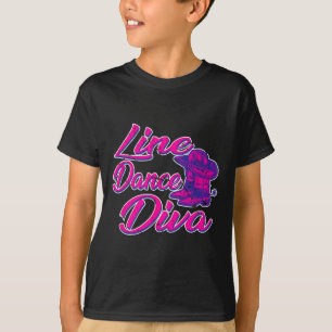 Country Line Dancer Diva Women Gift Line Dancing T-Shirt