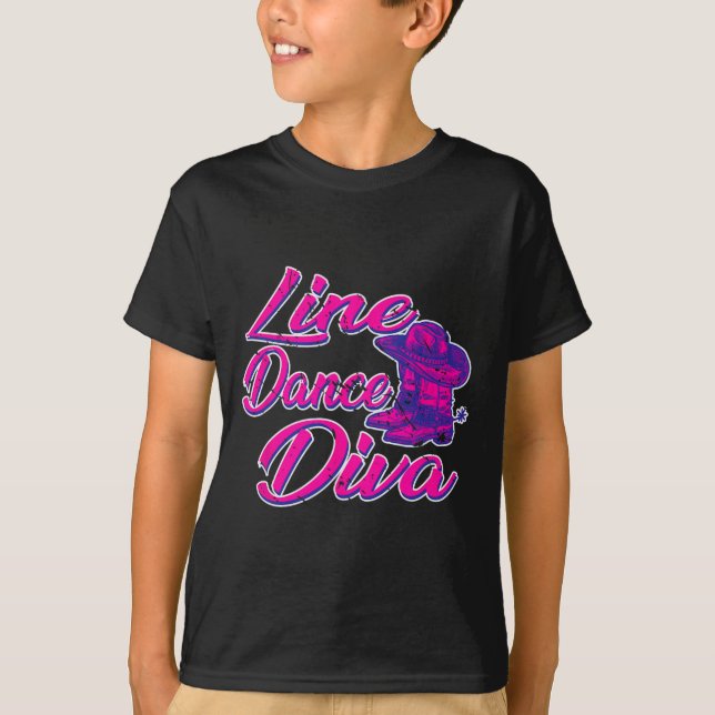 Country Line Dancer Diva Women Gift Line Dancing  T-Shirt (Front)