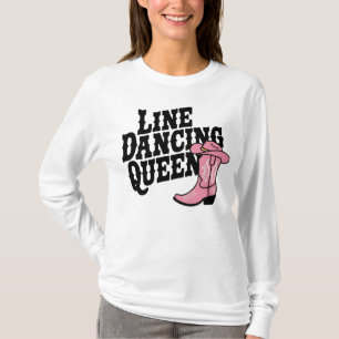 Country Line Dancing Queen Cowgirl Boots Western  T-Shirt