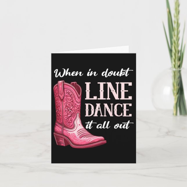 Country Line Dancing Women Girl  Card (Front)