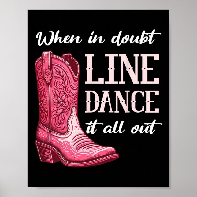 Country Line Dancing Women Girl  Poster (Front)