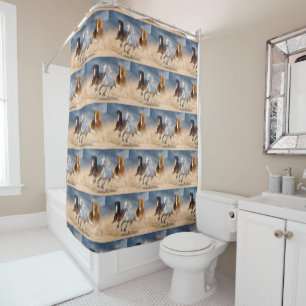Country Living Wild Horses Shower Curtain