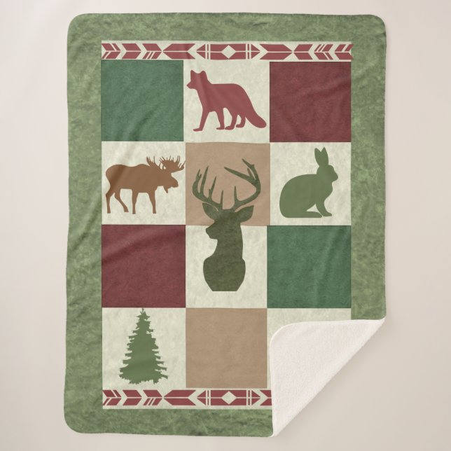 Country Lodge Animal Blanket (Front)